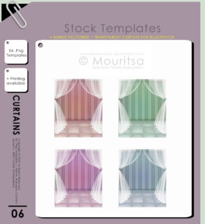 薄纱帘子、轻纱窗帘素材PS笔刷(AI格式文件)-玩吧资源站