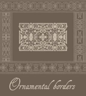 罗马风格的花纹、印花装饰性边框PS笔刷下载-玩吧资源站