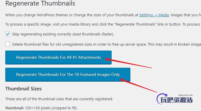 图片[2]-WordPress重新生成缩略图 Regenerate Thumbnails使用教程-玩吧资源站