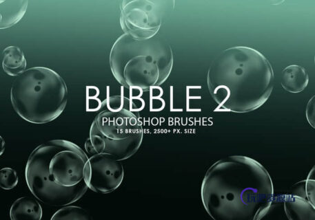 免费的泡沫、气泡、泡泡效果Photoshop笔刷素材下载-玩吧资源站