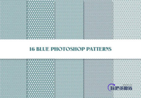 16复古花纹纹理图案Photoshop填充素材下载-玩吧资源站