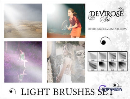 阳光、光线照射效果Photoshop光照笔刷-玩吧资源站