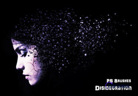 20种分解、碎片效果Photoshop笔刷素材下载-玩吧资源站