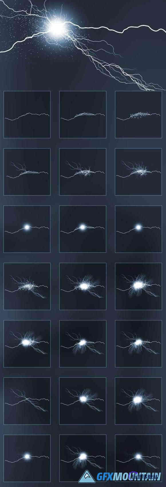 94种超级闪电特效Photoshop笔刷素材下载