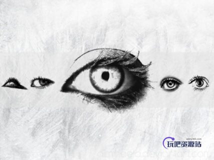 女性眼睛、媚眼、性感眼神PS笔刷素材-玩吧资源站