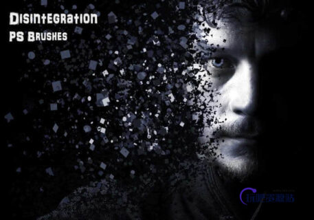 20种碎片、破碎纹理效果PS笔刷下载-玩吧资源站