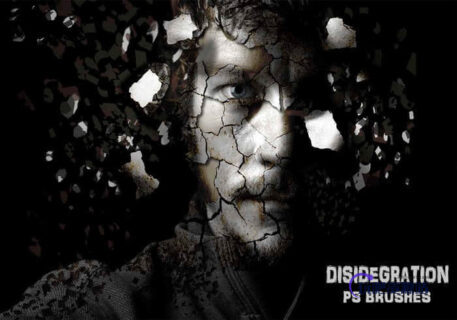 20种碎片剥落、龟裂开裂效果、土地干涸纹理PS笔刷下载-玩吧资源站