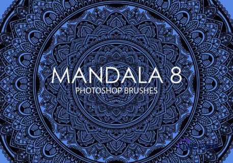 免费的Mandala曼荼罗Photoshop笔刷-玩吧资源站