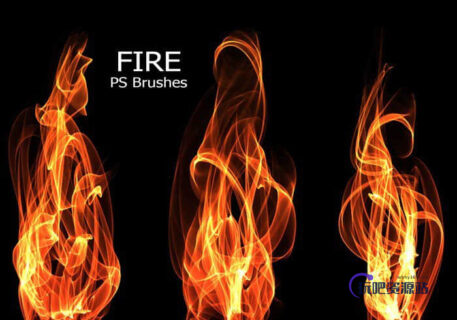 又来一组高清火焰效果、火苗燃烧Photoshop高清笔刷下载-玩吧资源站
