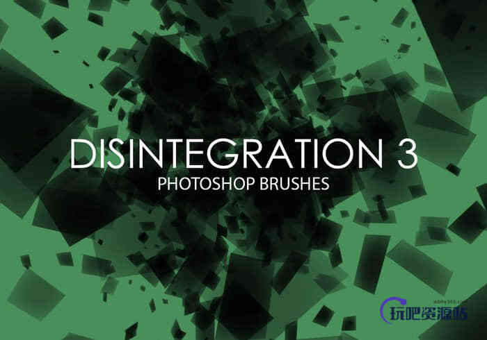 15个高质量衰变、碎片解体效果Photoshop笔刷下载