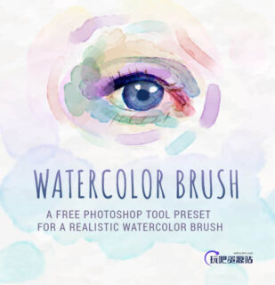 水彩画笔工具预设.tpl 素材下载-玩吧资源站