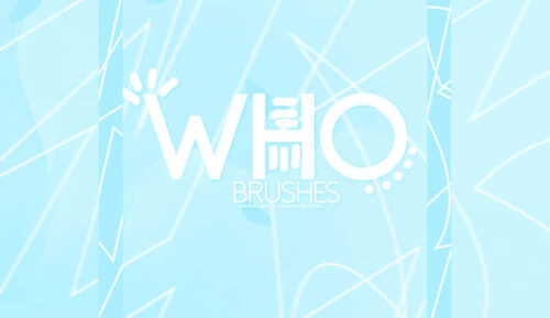 随意线条装饰Photoshop笔刷素材-玩吧资源站