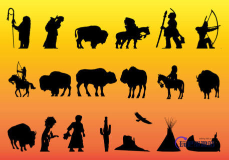 24种原始土著元素Photoshop自定义形状素材 .csh 下载-玩吧资源站