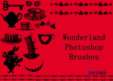 童话王国元素Photoshop装饰笔刷-玩吧资源站