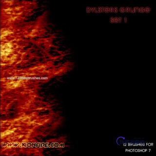 摩擦、磨损纹理Photoshop锈蚀笔刷-玩吧资源站