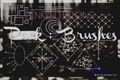 神秘科学元素、科技图案Photoshop装饰笔刷-玩吧资源站