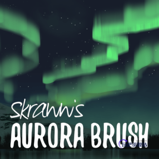 美丽的极光、光影特效Photoshop笔刷素材下载-玩吧资源站