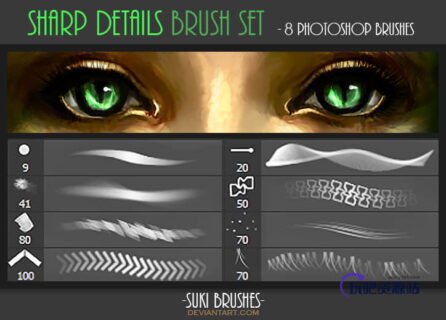 8种好用的绘画CG创作笔触PS笔刷素材-玩吧资源站