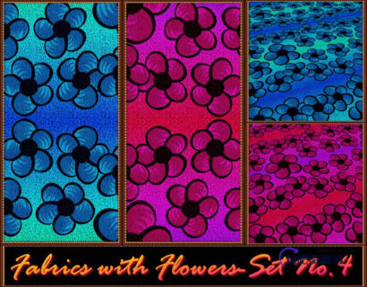 小花朵花纹图案Photoshop填充素材下载-玩吧资源站