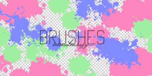 滴溅喷漆、油漆溅射Photoshop笔刷下载-玩吧资源站