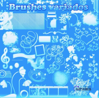 可爱场景、照片美图饰品Photoshop装饰笔刷-玩吧资源站