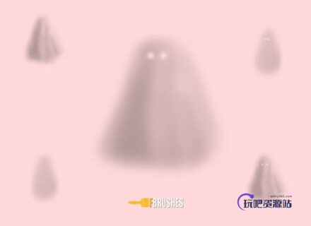 幽灵装扮Photoshop笔刷下载-玩吧资源站