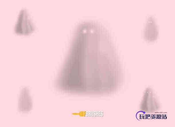 幽灵装扮Photoshop笔刷下载