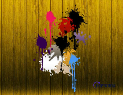 油漆喷溅、滴溅效果Photoshop笔刷素材下载-玩吧资源站