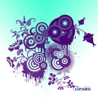 时尚非主流元素纹饰图案PS笔刷下载-玩吧资源站