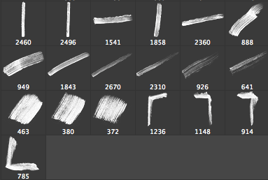 19种毛笔刷子涂痕Photoshop素材下载