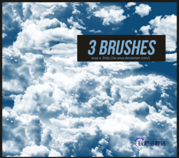天空云朵、云层效果Photoshop笔刷-玩吧资源站