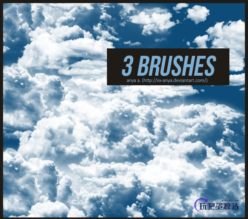 天空云朵、云层效果Photoshop笔刷
