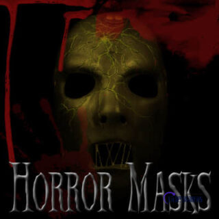 恐怖面具PS笔刷下载-玩吧资源站