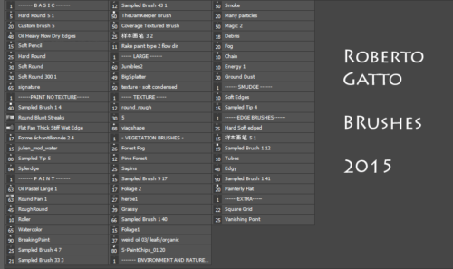 2015年末私人笔刷套装Photoshop笔刷素材免费下载-玩吧资源站