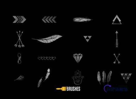 非主流纹饰图案Photoshop美图笔刷下载-玩吧资源站