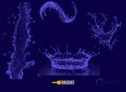 水花、水流Photoshop笔刷下载-玩吧资源站