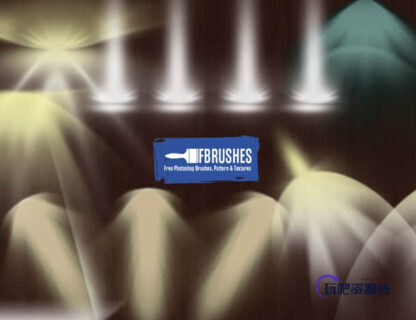 射灯光影、光线特效PS灯光笔刷-玩吧资源站