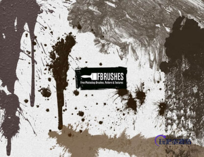 泥层污垢痕迹、水泥浆滴溅Photoshop笔刷下载-玩吧资源站