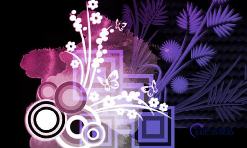 日本花卉图案PS笔刷下载-玩吧资源站