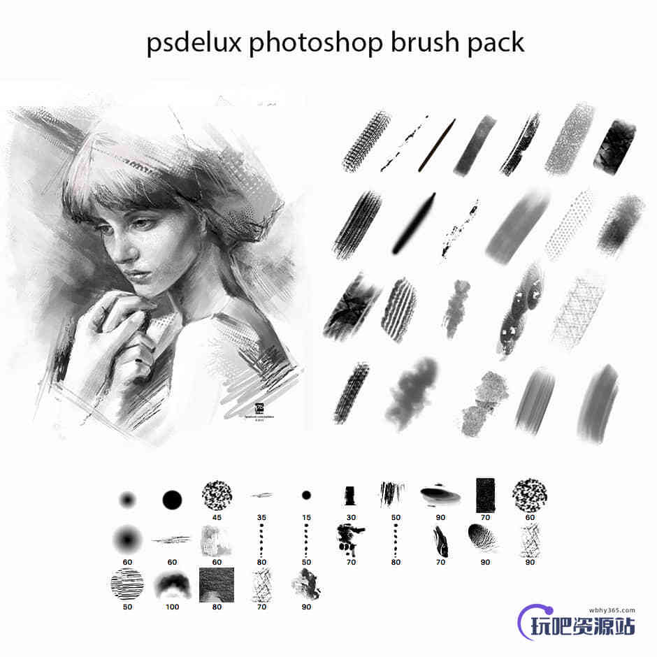 25个可以免费商业用途的Photoshop笔刷套装包下载（含.TPL工具预设）