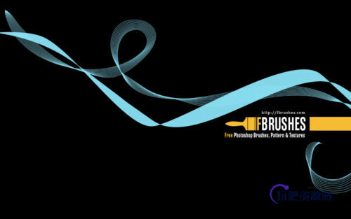 变幻曲线、飘逸的曲线Photoshop笔刷下载-玩吧资源站