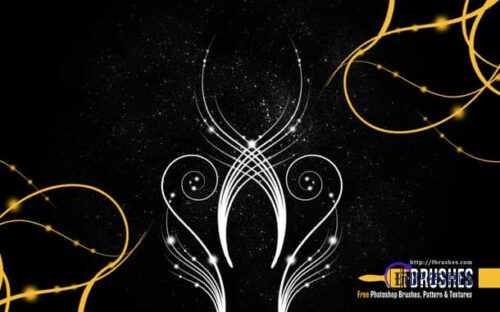 光影花纹图案Photoshop笔刷下载-玩吧资源站