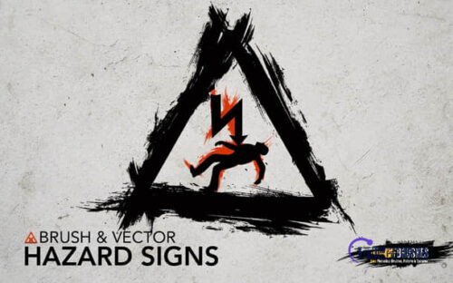 12个危险信号标识、标志PS笔刷下载-玩吧资源站