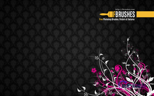 漂亮的优美植物线条花纹图案Photoshop笔刷下载-玩吧资源站