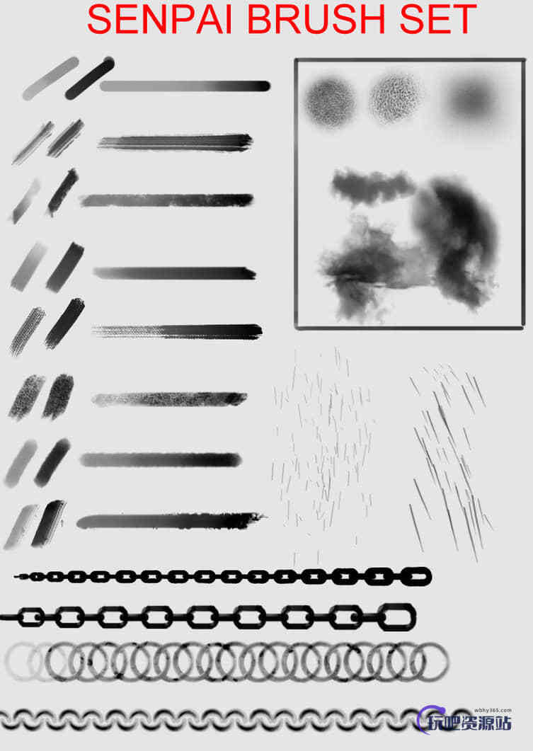 30种混合Photoshop元素套装笔刷素材下载