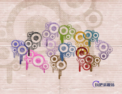 时尚潮流范背景元素Photoshop笔刷下载-玩吧资源站