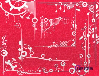 时尚可爱边框图案素材PS笔刷下载-玩吧资源站