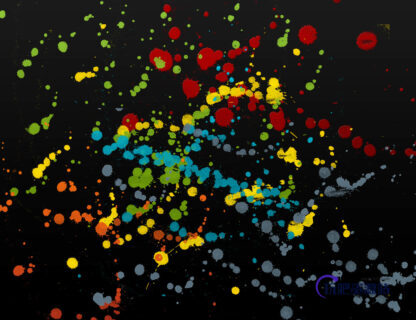 点点油漆飞溅Photoshop笔刷素材下载-玩吧资源站