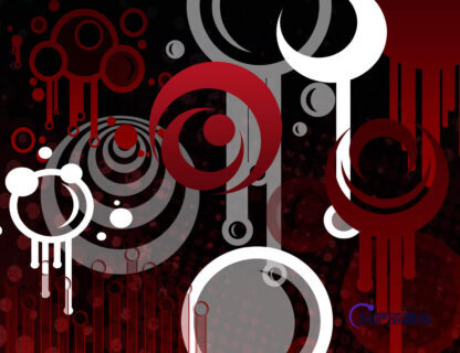 时尚半月形背景装饰图形PS笔刷下载-玩吧资源站