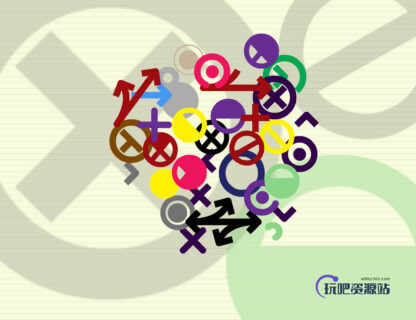 随意几何图形符号Photoshop笔刷下载-玩吧资源站